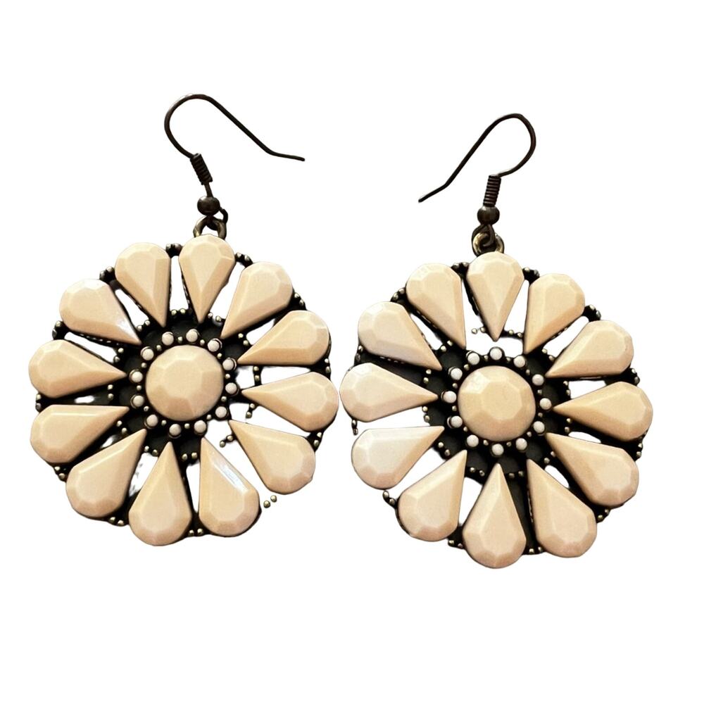 Faux Stone Flower earrings